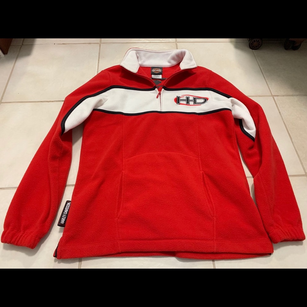 Harley Davidson red  long sleeve shirt, S
